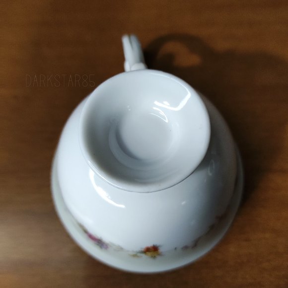 Vintage Floral Footed Demitasse Teacup Unknown Maker - Picture 4 of 6